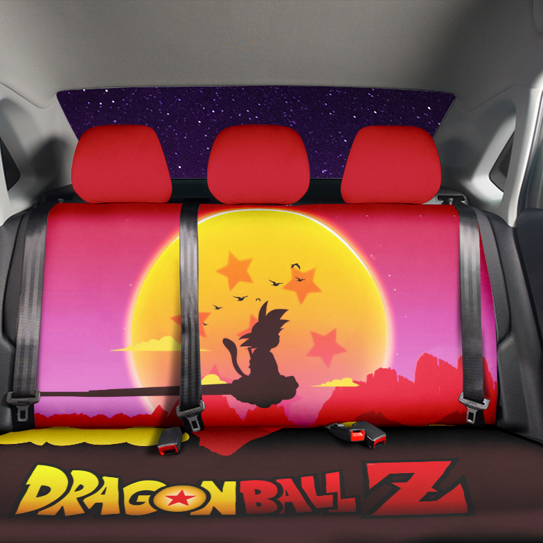 Dragon Ball Goku Kid Sunset Anime Car Back Seat Covers Decor Protectors Nearkii