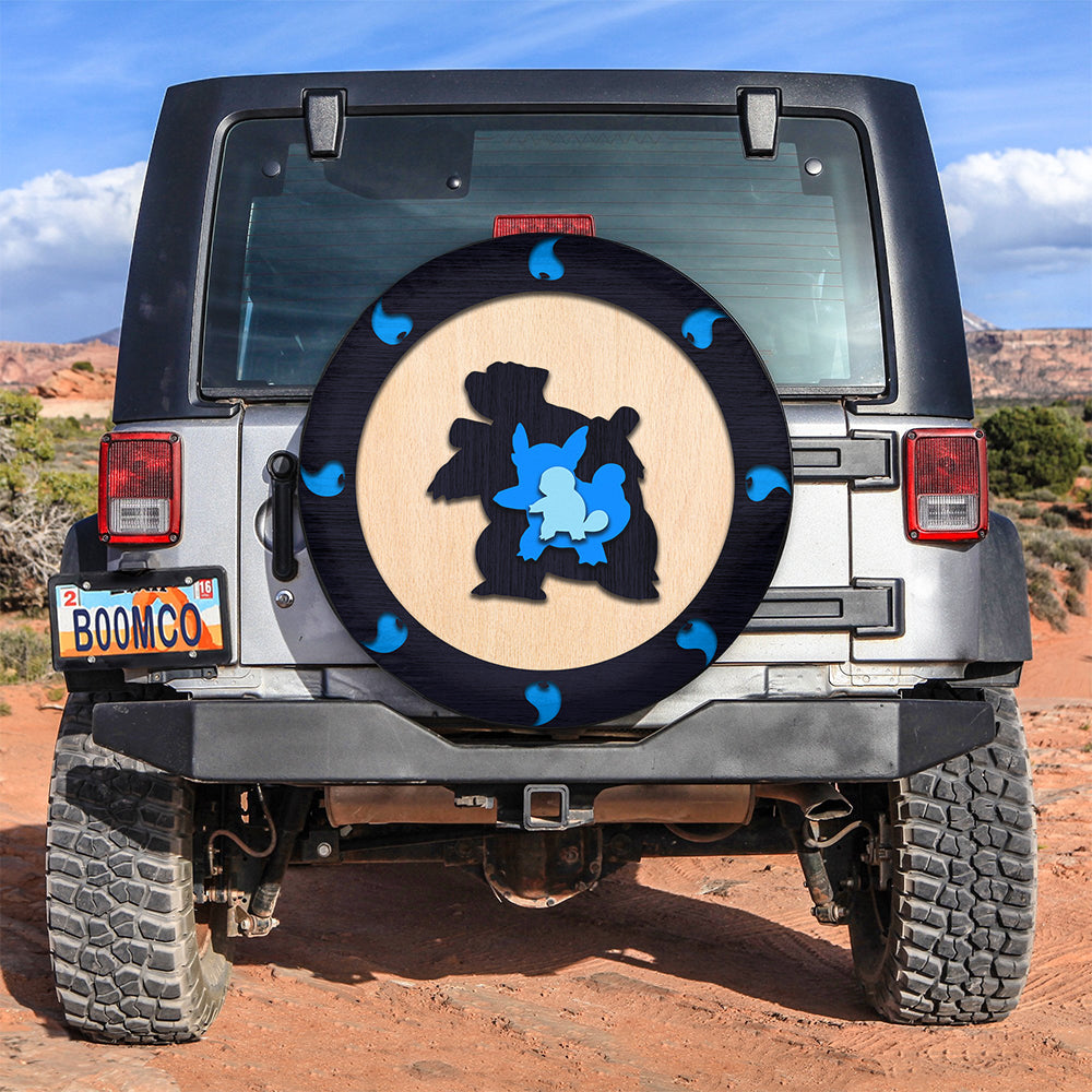 Squirtle Evolution Pokemon Car Spare Tire Covers Gift For Campers Nearkii