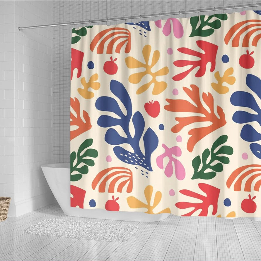 Tropical Matisse inspired foliage Shower Curtain