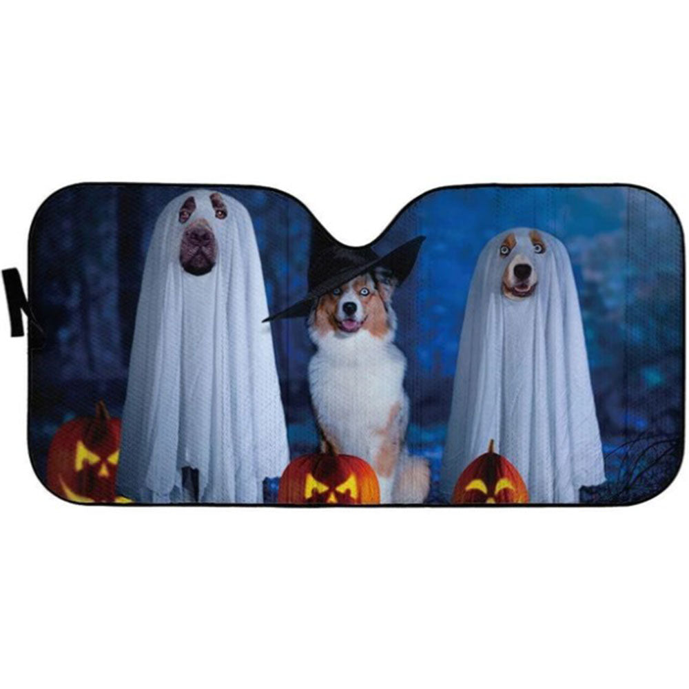 Spooky Dog Custom Car Auto Sun Shades Windshield Accessories Decor Gift Nearkii