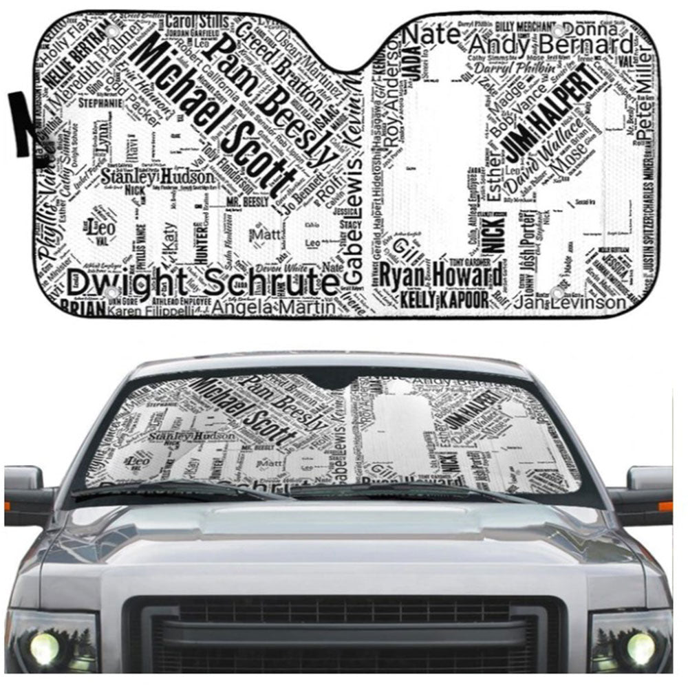 The Office Mosaic Custom Car Auto Sun Shades Windshield Accessories Decor Gift Nearkii