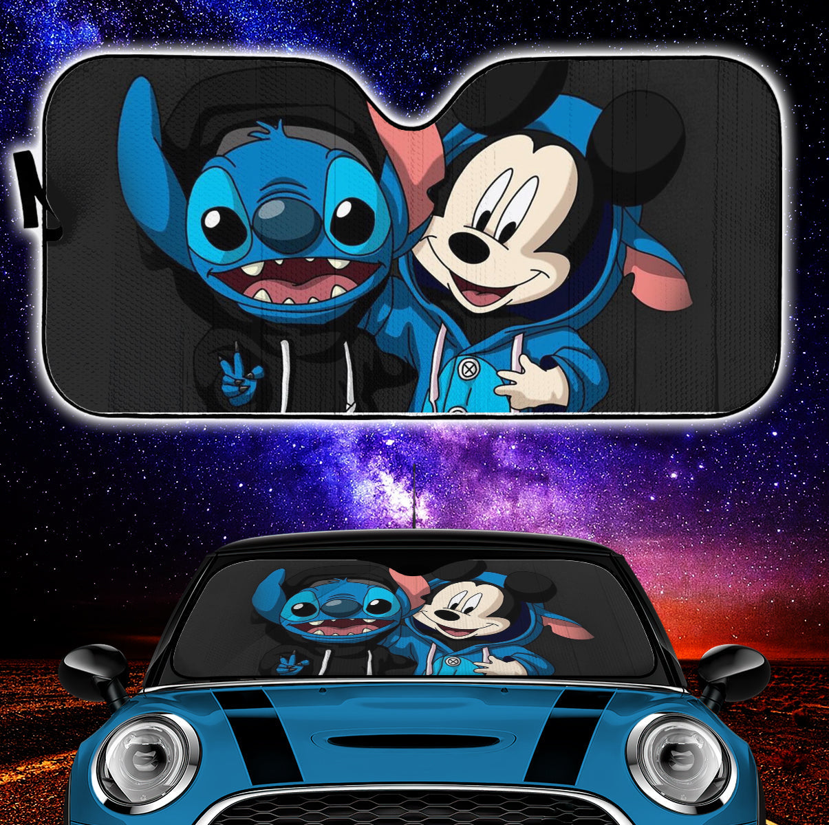 Stitch And Friend Car Auto Sun Shades Windshield Accessories Decor Gift Nearkii