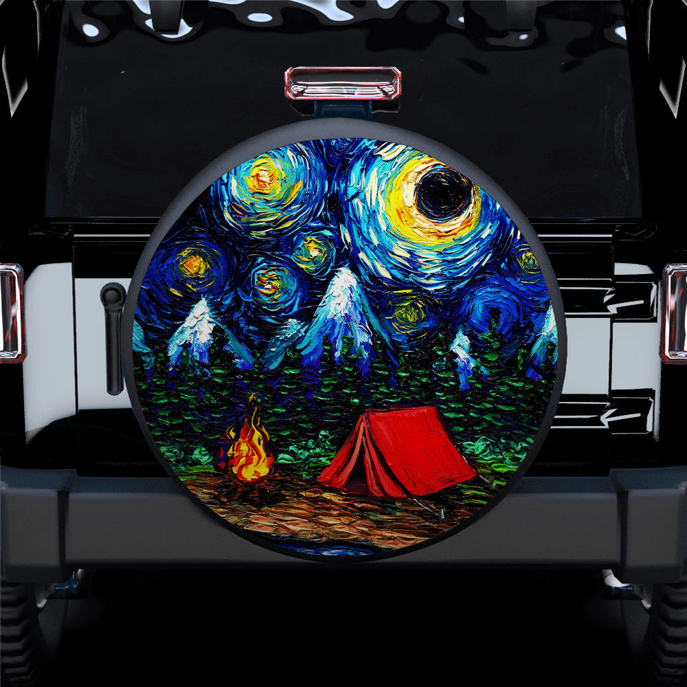 Starry Night Camping Car Spare Tire Covers Gift For Campers Nearkii