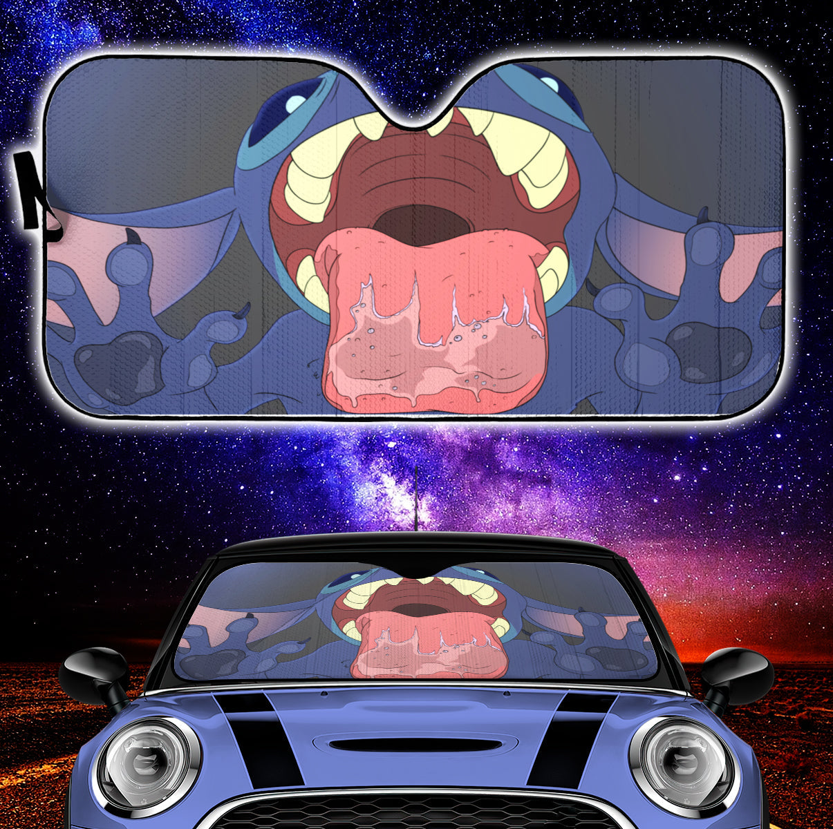 Stitch Lick Funny Car Auto Sun Shades Windshield Accessories Decor Gift Nearkii