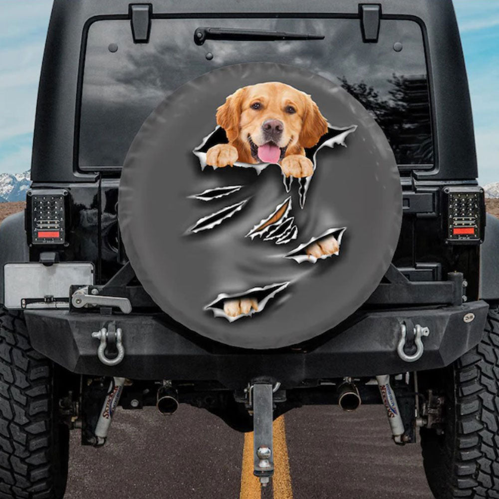 Golden Retriever Car Spare Tire Cover Gift For Campers Nearkii