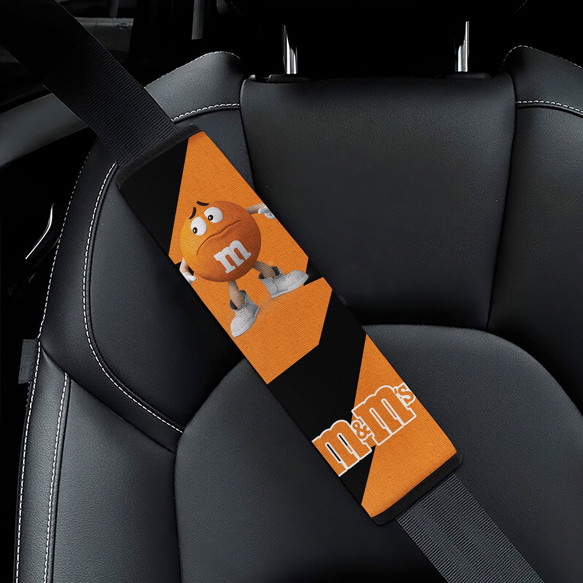 M&M's Candy Ice Cream Cones Chocolate Orange car seat belt covers Custom Car Accessories Nearkii