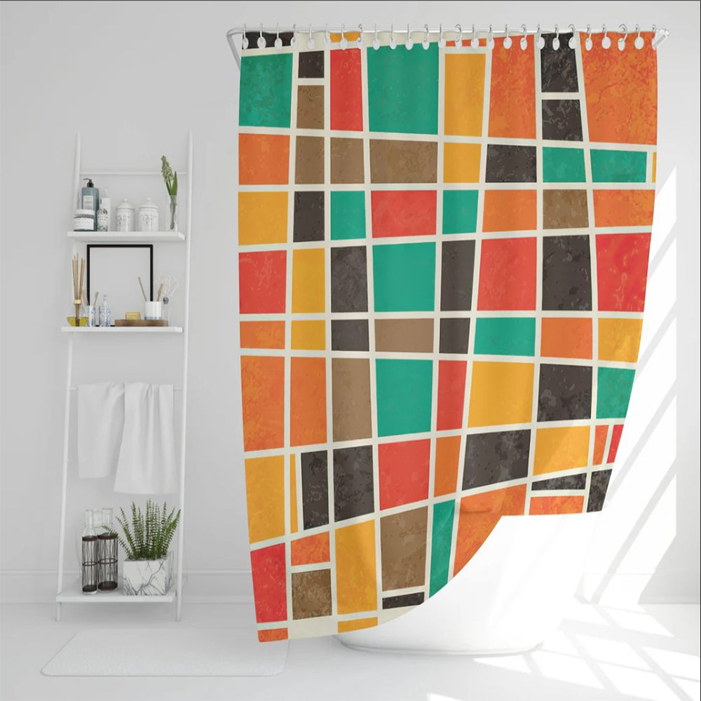 Marble Digital Printing Art Shower Curtain