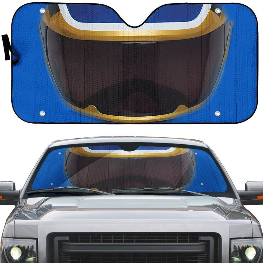 Power Rangers Megaforce Blue Ranger Helmet Custom Car Auto Sunshade Windshield Accessories Decor Gift Nearkii