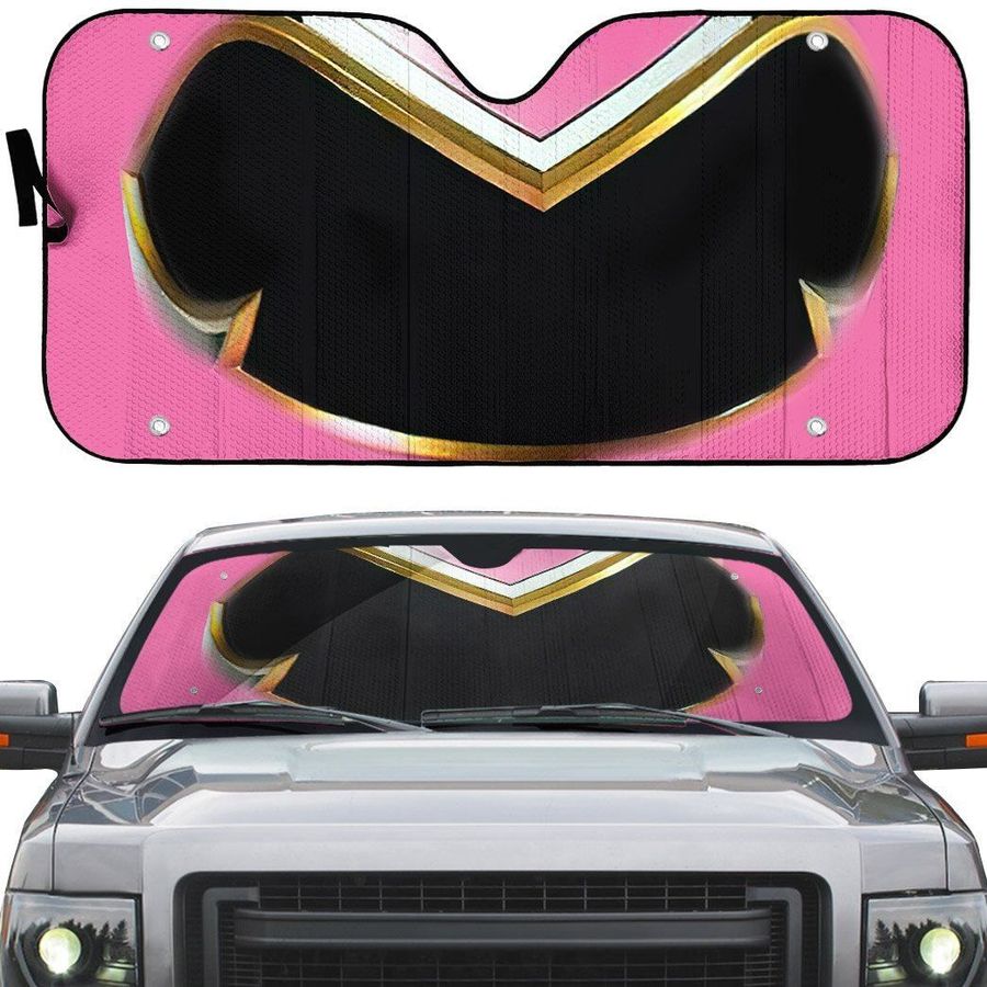 Power Rangers Megaforce Pink Ranger Helmet Custom Car Auto Sunshade Windshield Accessories Decor Gift Nearkii