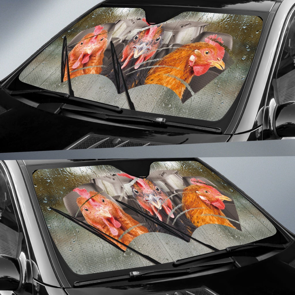 Rainy Driving Chickens Car Auto Sunshades Nearkii