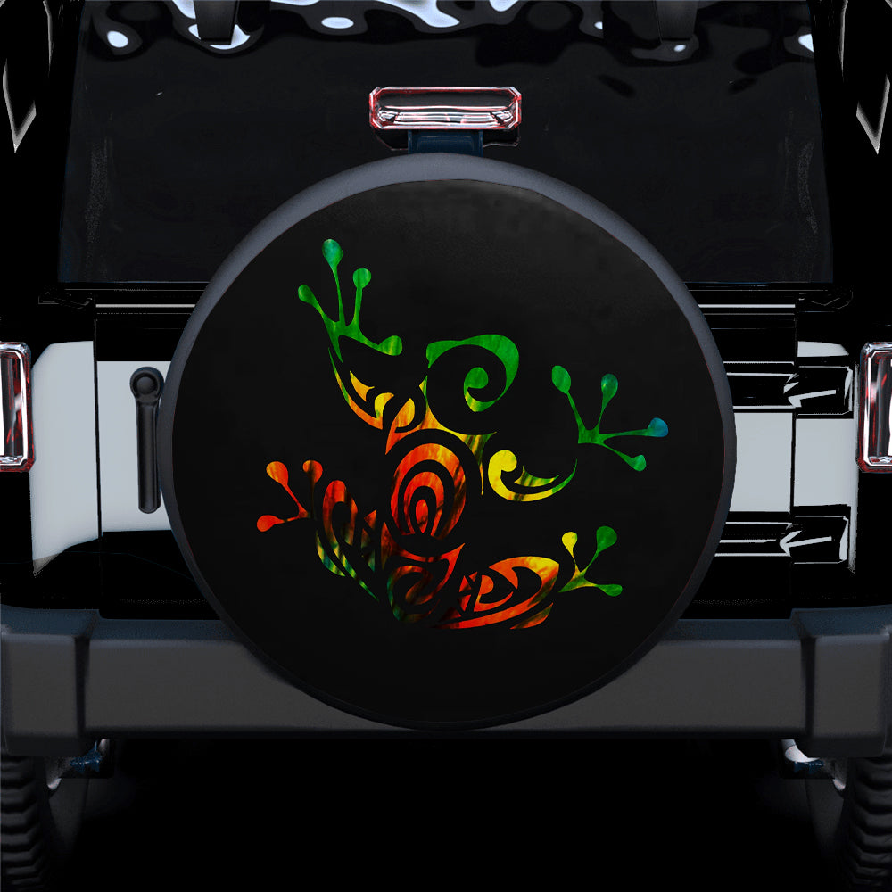 Color Frog Car Spare Tire Covers Gift For Campers Nearkii