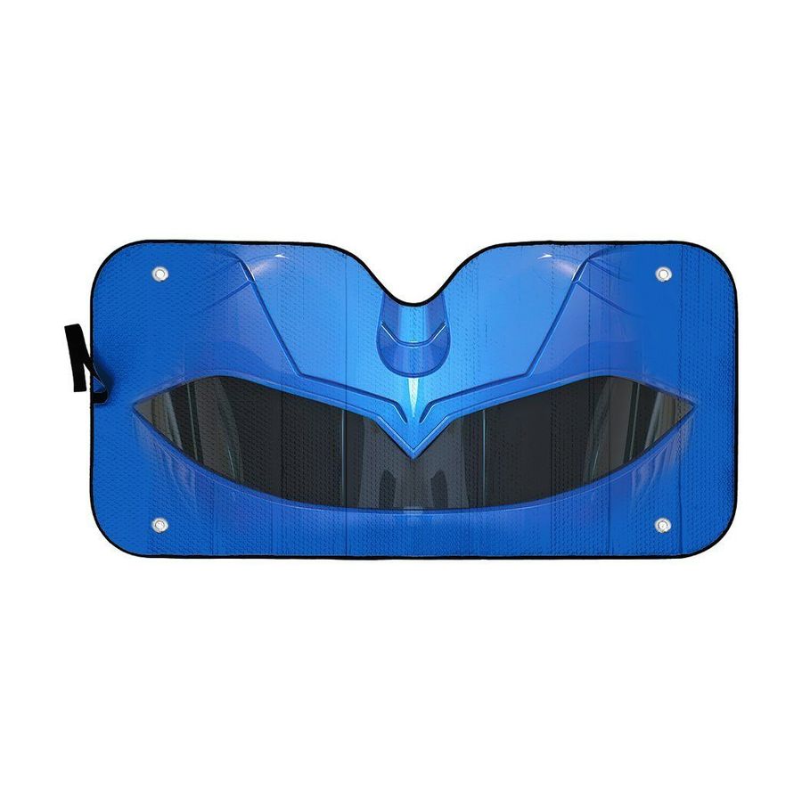 Mighty Morphin Blue Power Ranger Helmet Custom Car Auto Sunshade Windshield Accessories Decor Gift Nearkii