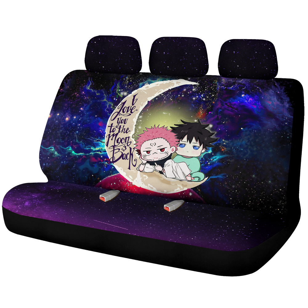 Jujutsu Kaisen Gojo Sukuna Chibi Anime Love You To The Moon Galaxy Premium Custom Car Back Seat Covers Decor Protectors Nearkii