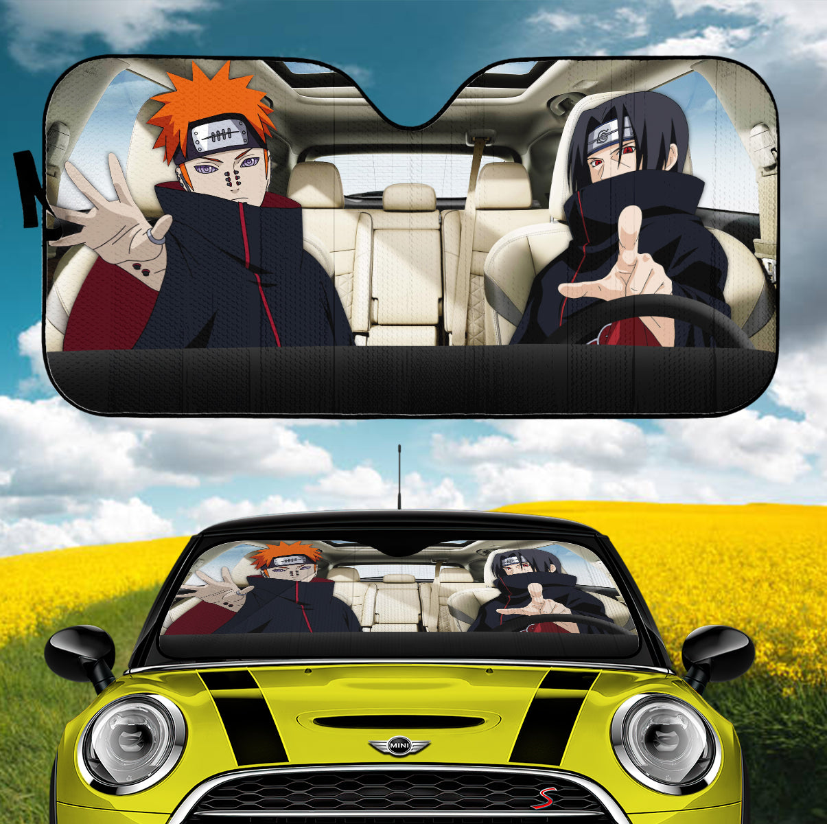 Naruto Akatsuki Itachi And Pain Car Auto Sunshades Nearkii