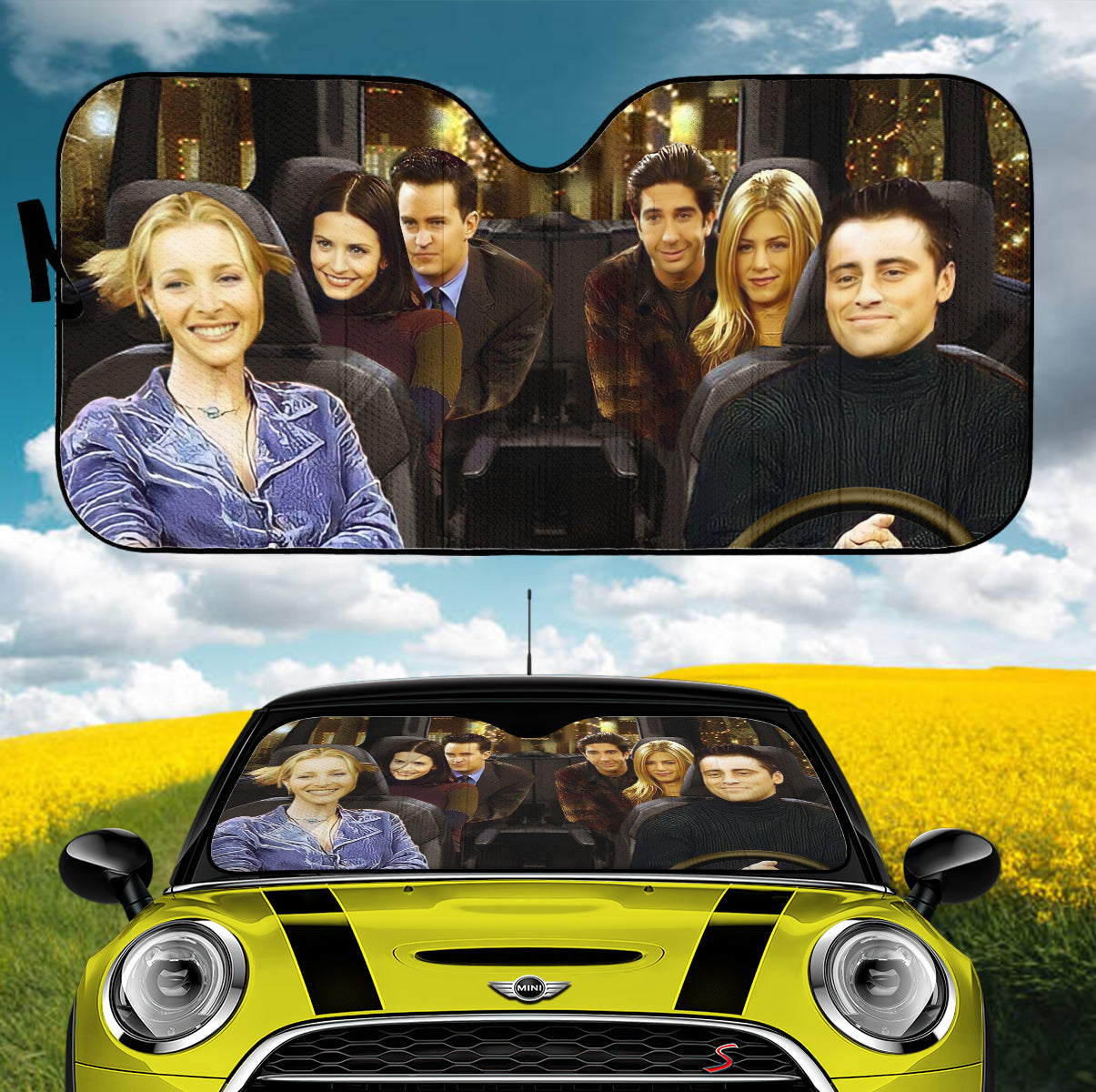 Funny F.R.I.E.N.D.S Driving Car Auto Sunshades Nearkii