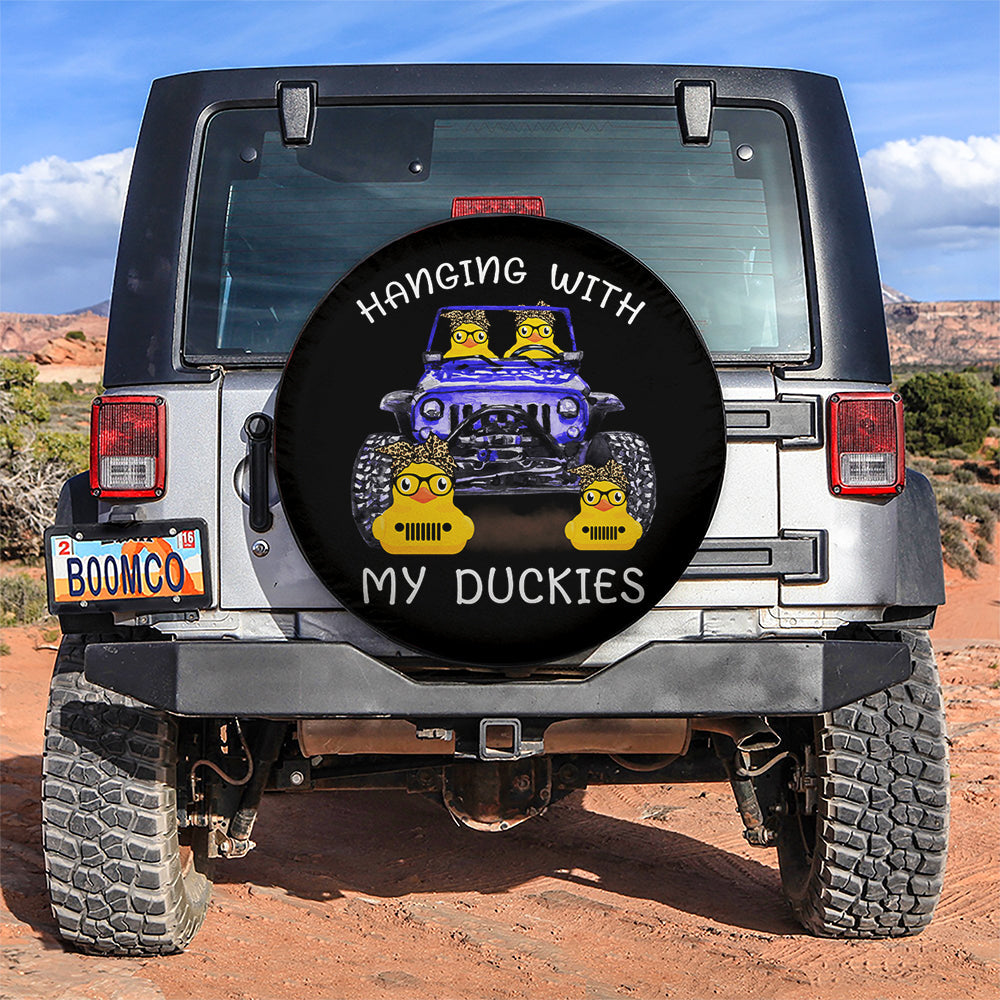 Hanging With My Duckies Blue Jeep Car Spare Tire Covers Gift For Campers Nearkii