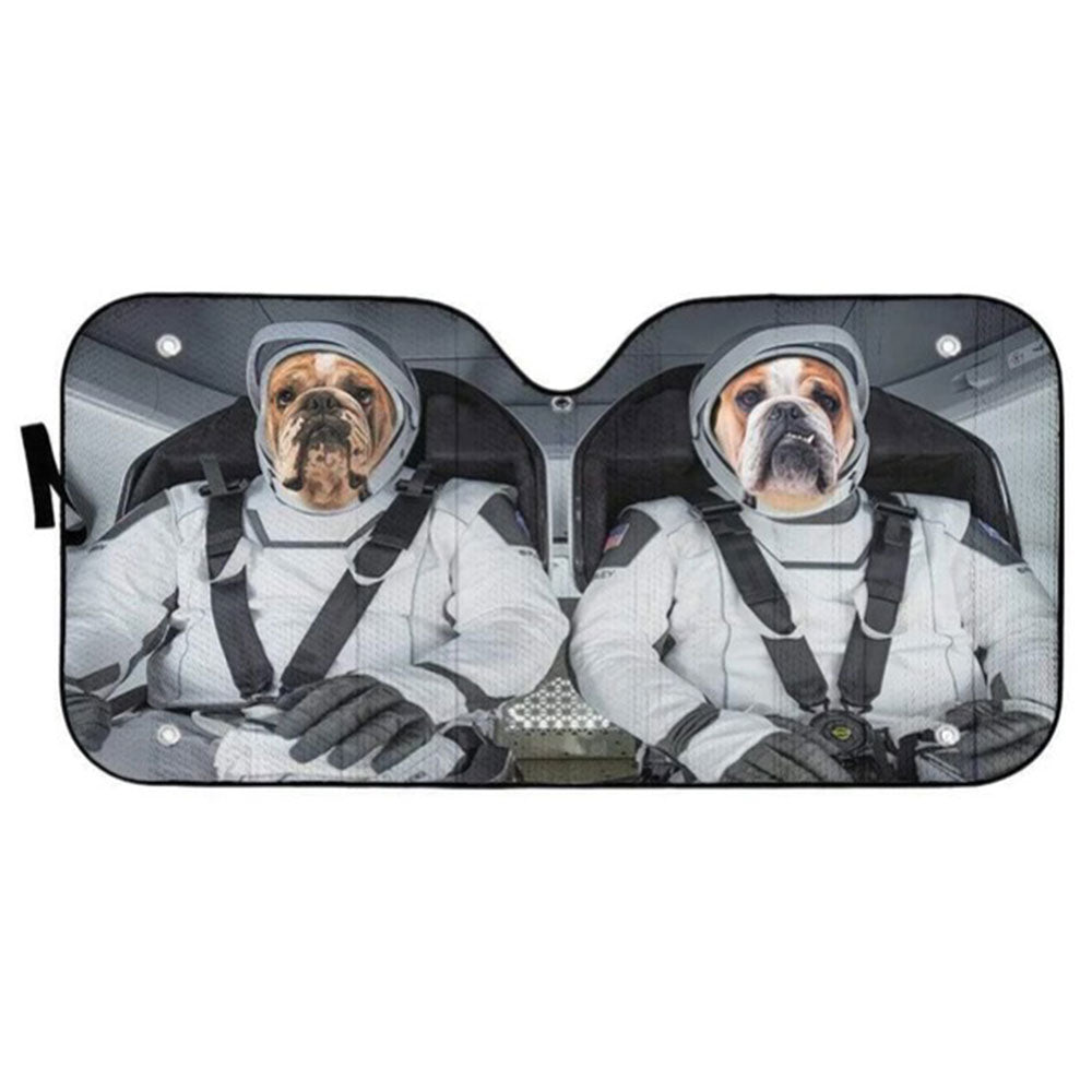 Bulldog Space Shuttle Car Auto Sun Shades Windshield Accessories Decor Gift Nearkii