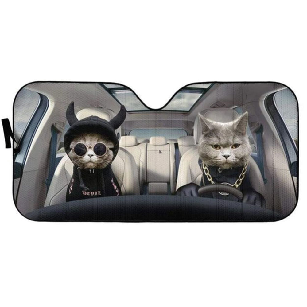 Hoodie Chartreux Cats Custom Car Auto Sun Shades Windshield Accessories Decor Gift Nearkii