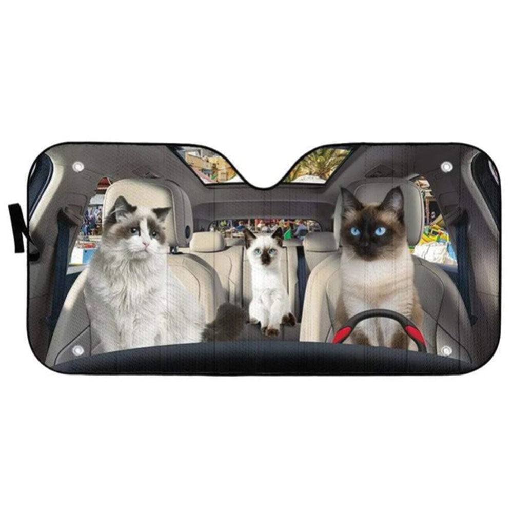 Ragdoll Cat Custom Car Auto Sun Shades Windshield Accessories Decor Gift Nearkii