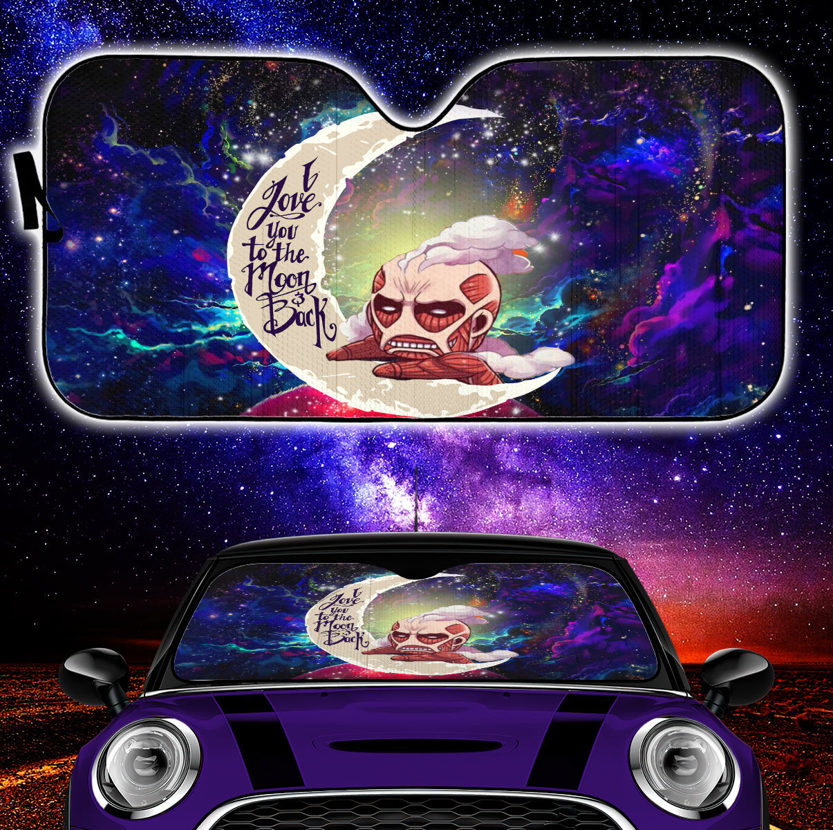 Attack On Titan Love You To The Moon Galaxy Car Auto Sunshades Nearkii