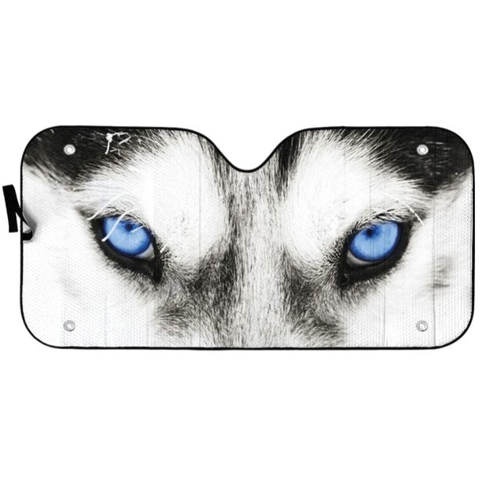 Beautiful Blue Eyes Of Husky Custom Car Auto Sun Shades Windshield Accessories Decor Gift Nearkii