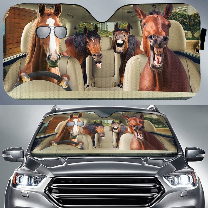 Driving Horses Right Hand Drive Car Auto Sunshades Nearkii