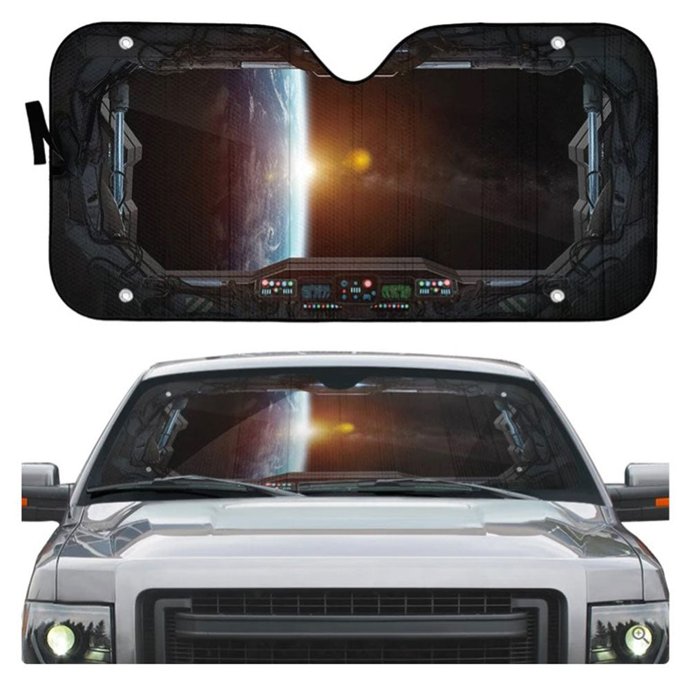 Spaceship Custom Car Auto Sun Shades Windshield Accessories Decor Gift Nearkii