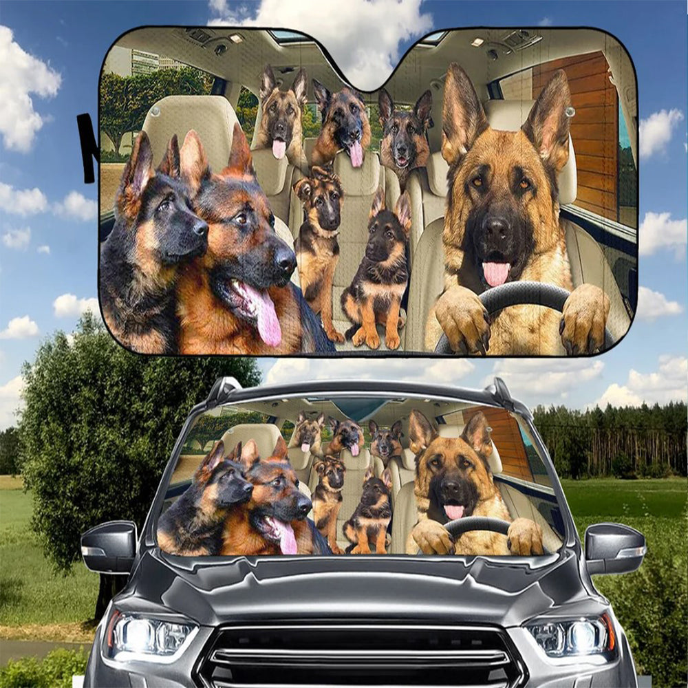 German Shepherd Family Car Auto Sunshades Nearkii