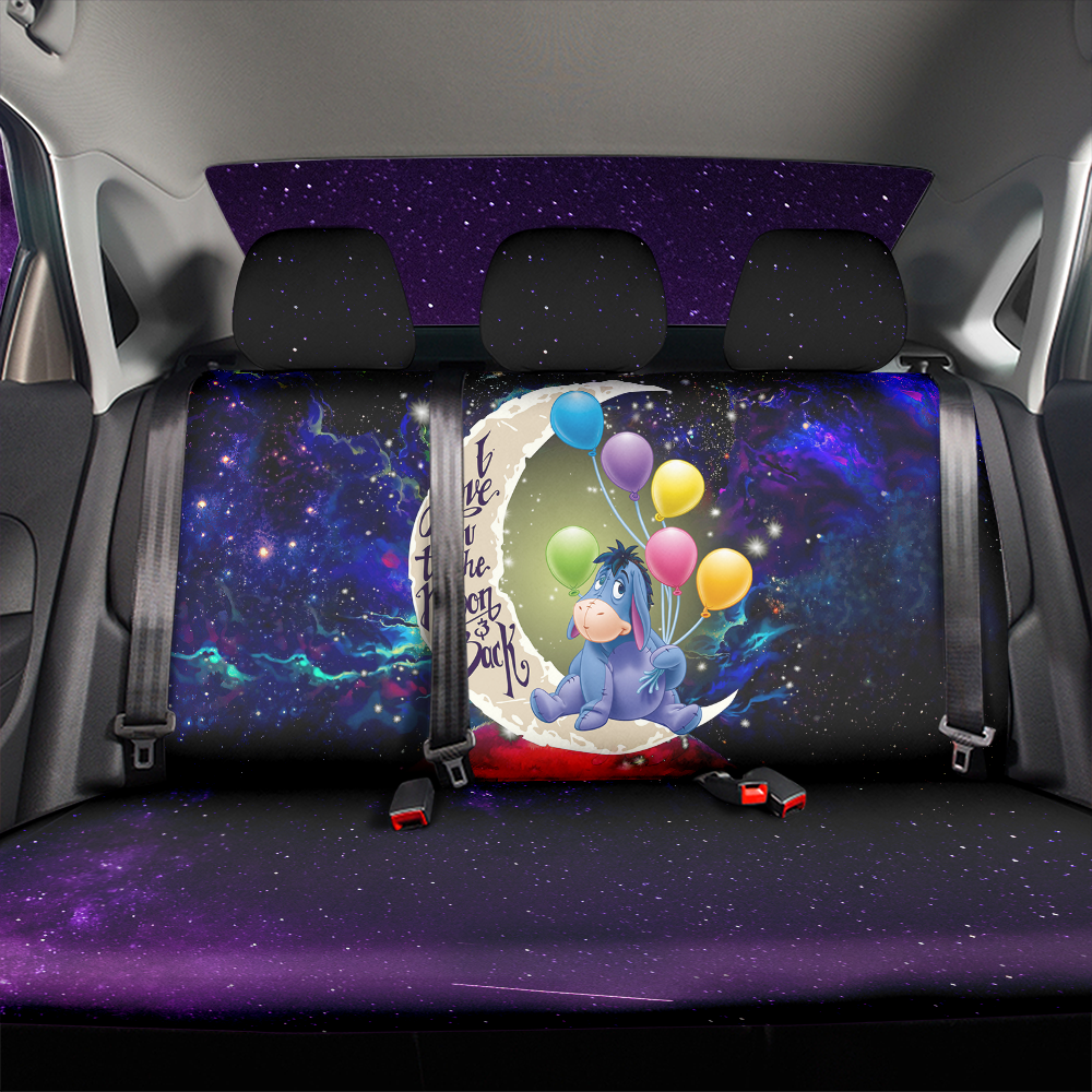 Eeyore Winnie The Pooh Love You To The Moon Galaxy Premium Custom Car Back Seat Covers Decor Protectors Nearkii