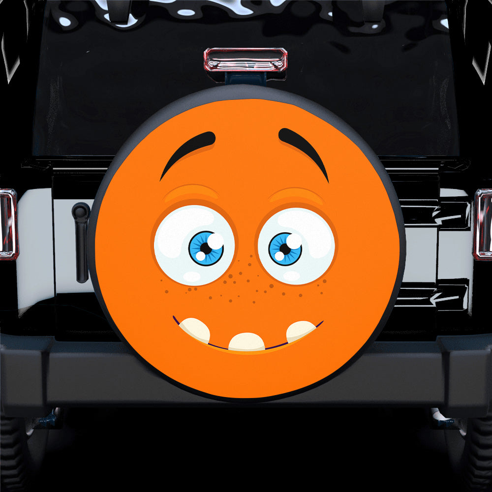 Emotion Orange Face Spare Tire Cover Gift For Campers Nearkii