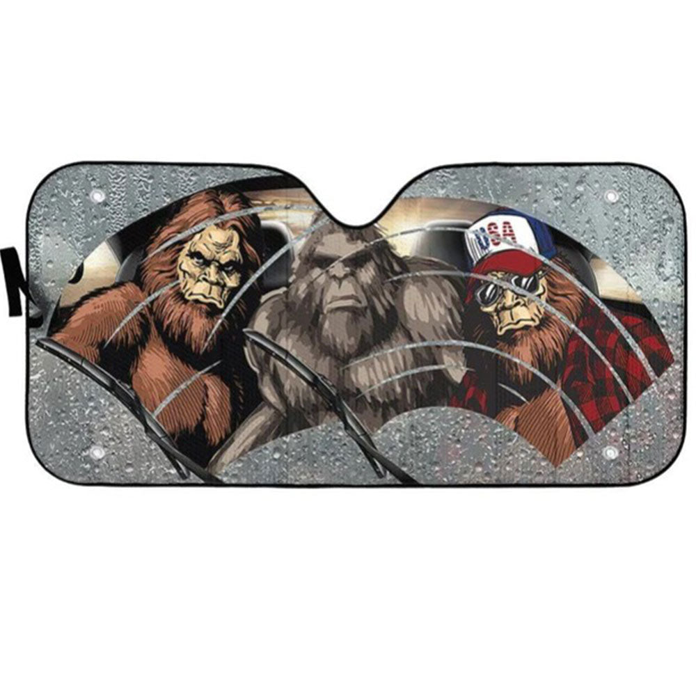 Bigfoot Custom Car Auto Sun Shades Windshield Accessories Decor Gift Nearkii