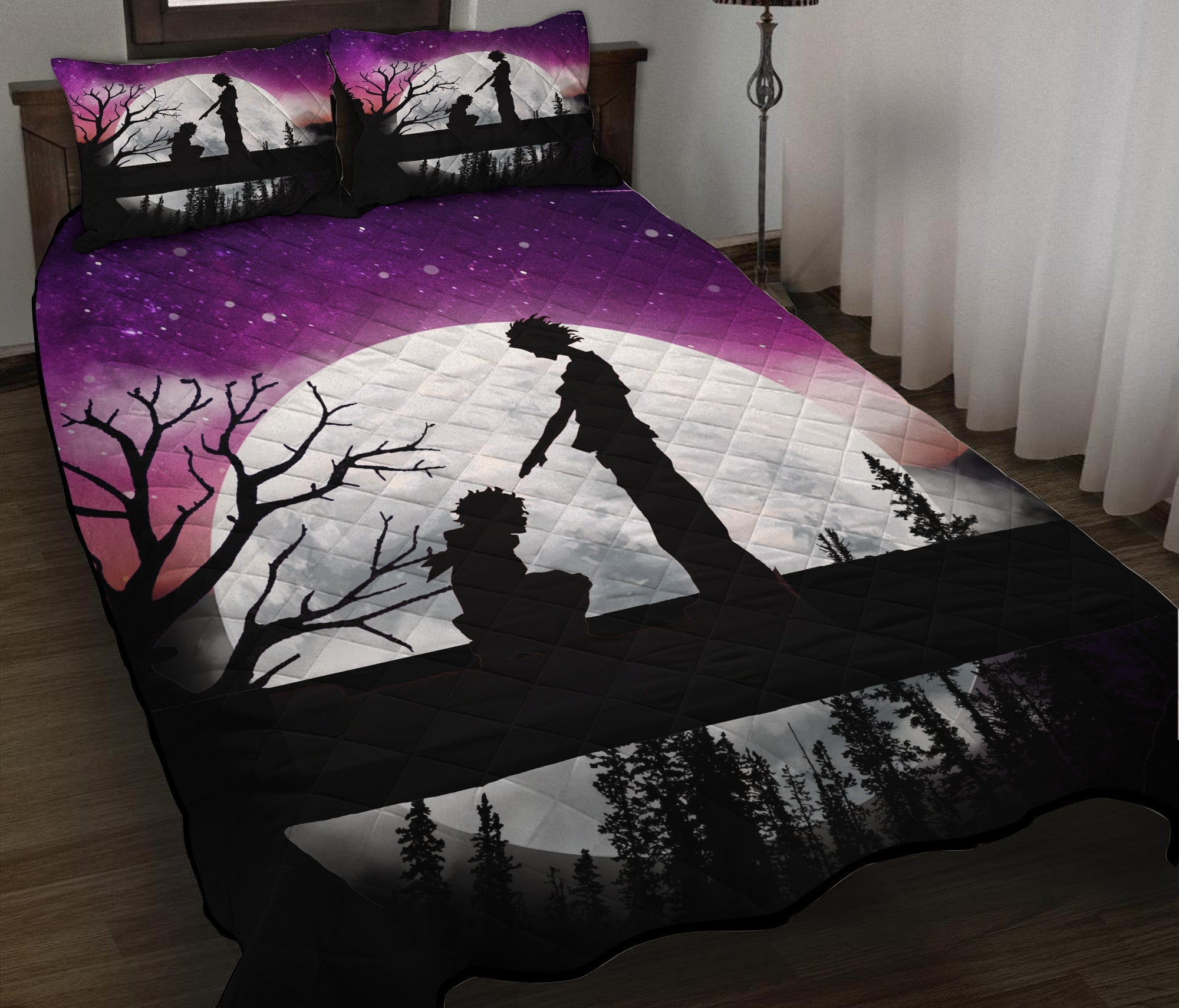 My Hero Academia Anime Moon Night Quilt Bed Sets Nearkii