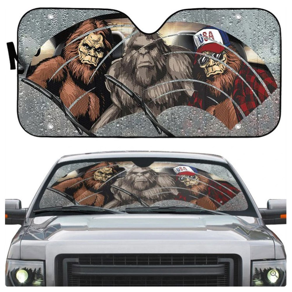 Bigfoot Custom Car Auto Sun Shades Windshield Accessories Decor Gift Nearkii