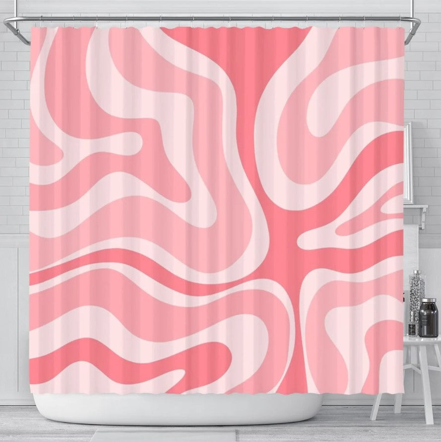 Colorful Wave Shower Curtain