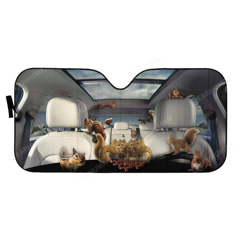 Squirrels Car Auto Sun Shades Windshield Accessories Decor Gift Nearkii