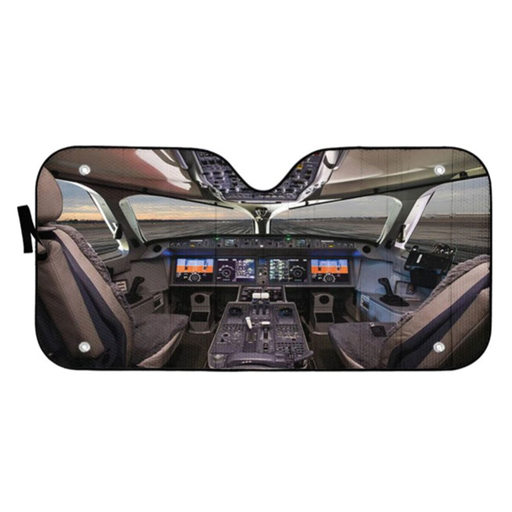 Airbus Cockpit Custom Car Auto Sun Shades Windshield Accessories Decor Gift Nearkii