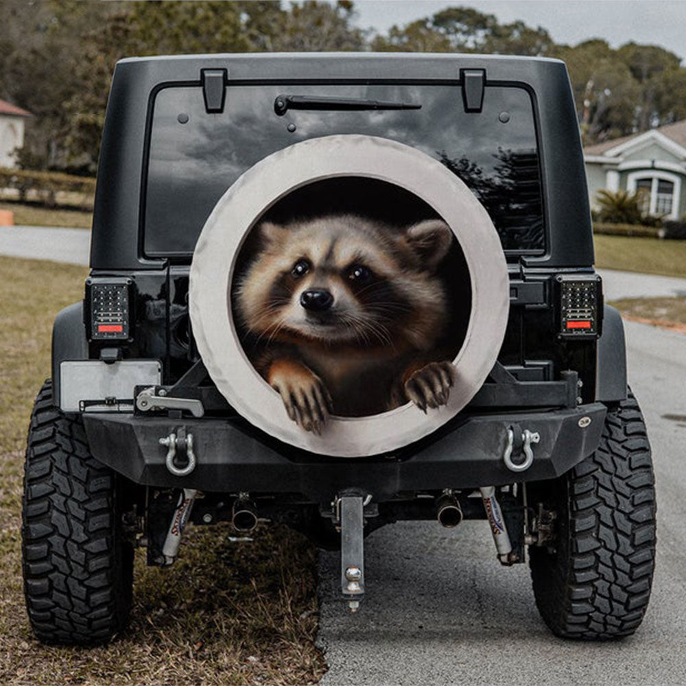 Racoon Jeep Car Spare Tire Cover Gift For Campers Nearkii