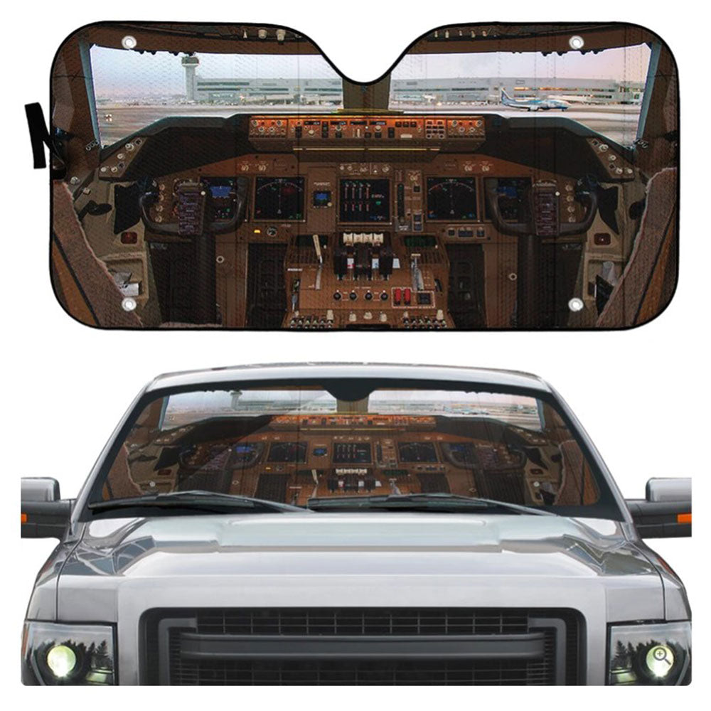 Boeing 721 Airplane Cockpit Custom Car Auto Sun Shades Windshield Accessories Decor Gift Nearkii