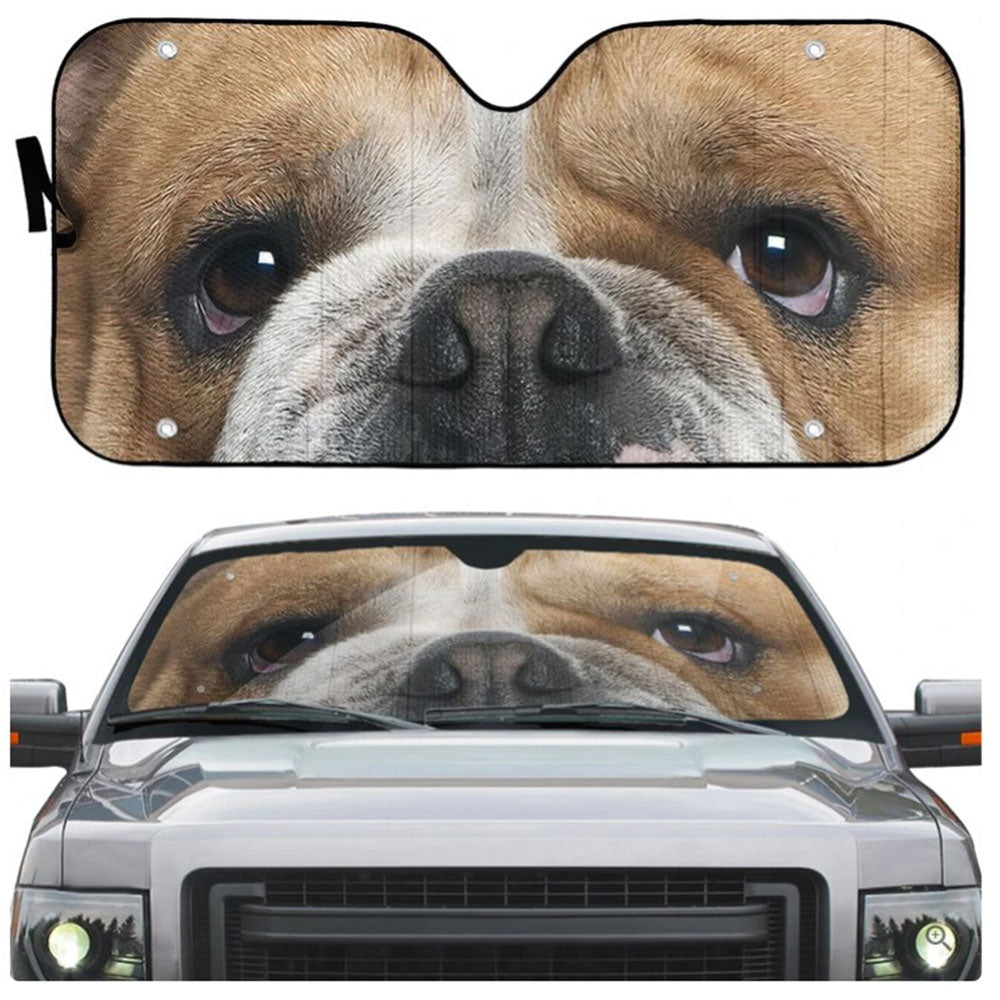 Bulldog Eyes Custom Car Auto Sun Shades Windshield Accessories Decor Gift Nearkii