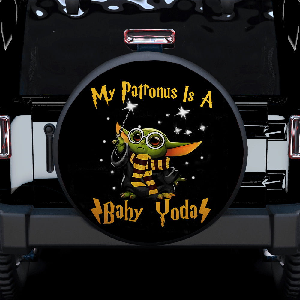 My Patronus Is A Baby Yoda Car Car Spare Tire Covers Gift For Campers Nearkii