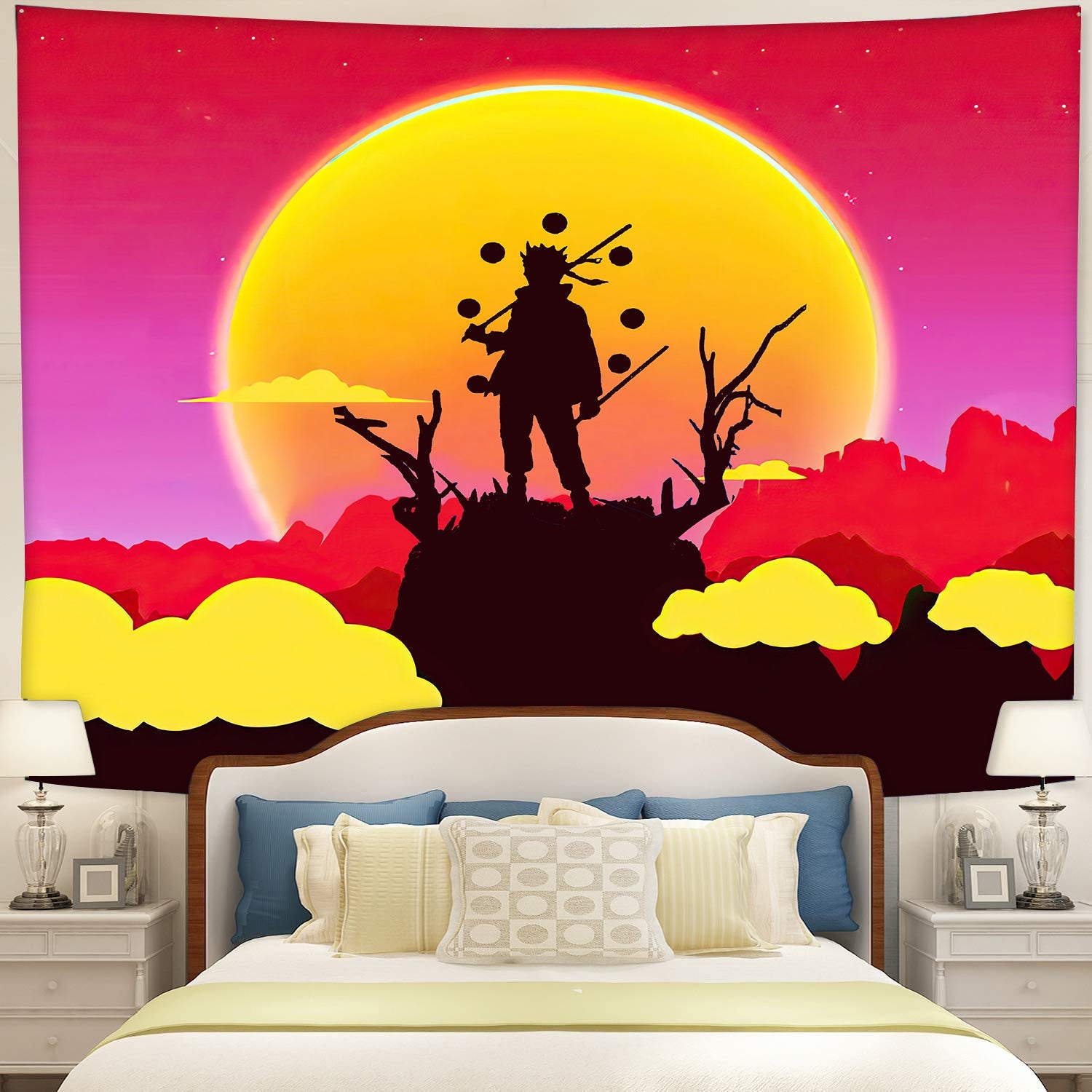 Naruto Anime Sunset Tapestry Room Decor Nearkii