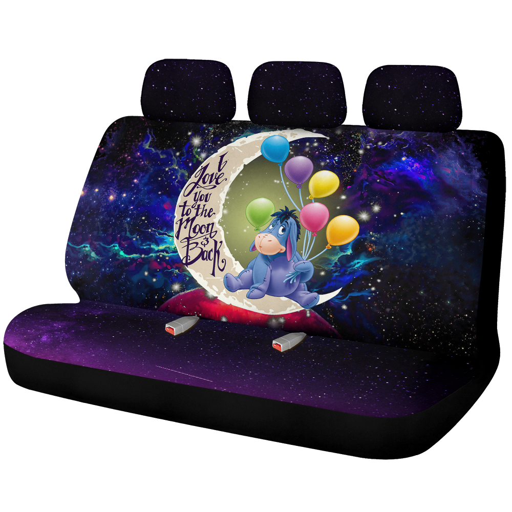 Eeyore Winnie The Pooh Love You To The Moon Galaxy Premium Custom Car Back Seat Covers Decor Protectors Nearkii