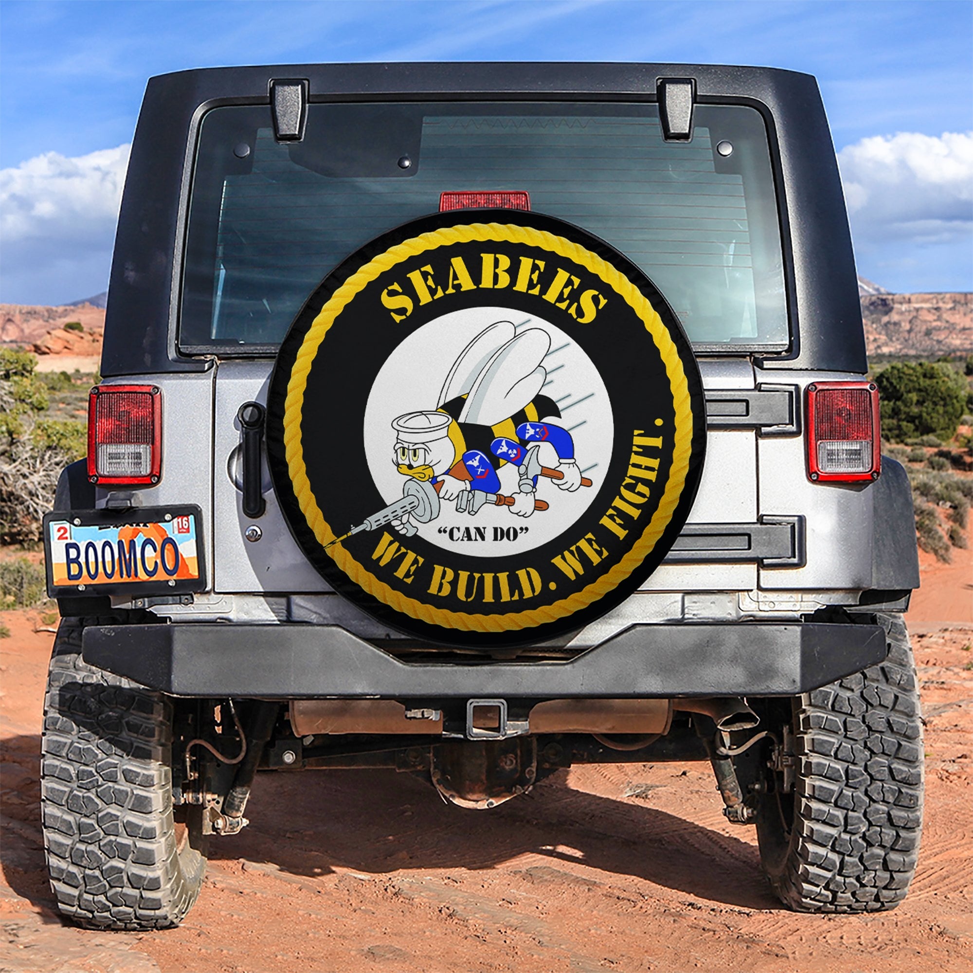 Seabees We Build We Fight Car Spare Tire Covers Gift For Campers Nearkii