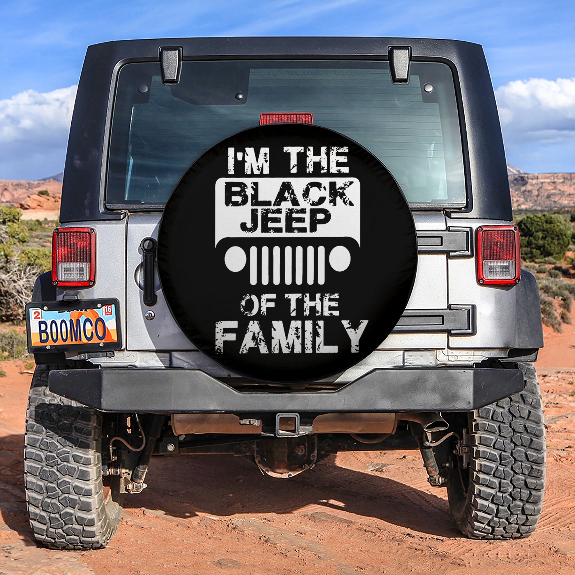 I Am The Black Jeep Car Spare Tire Covers Gift For Campers Nearkii