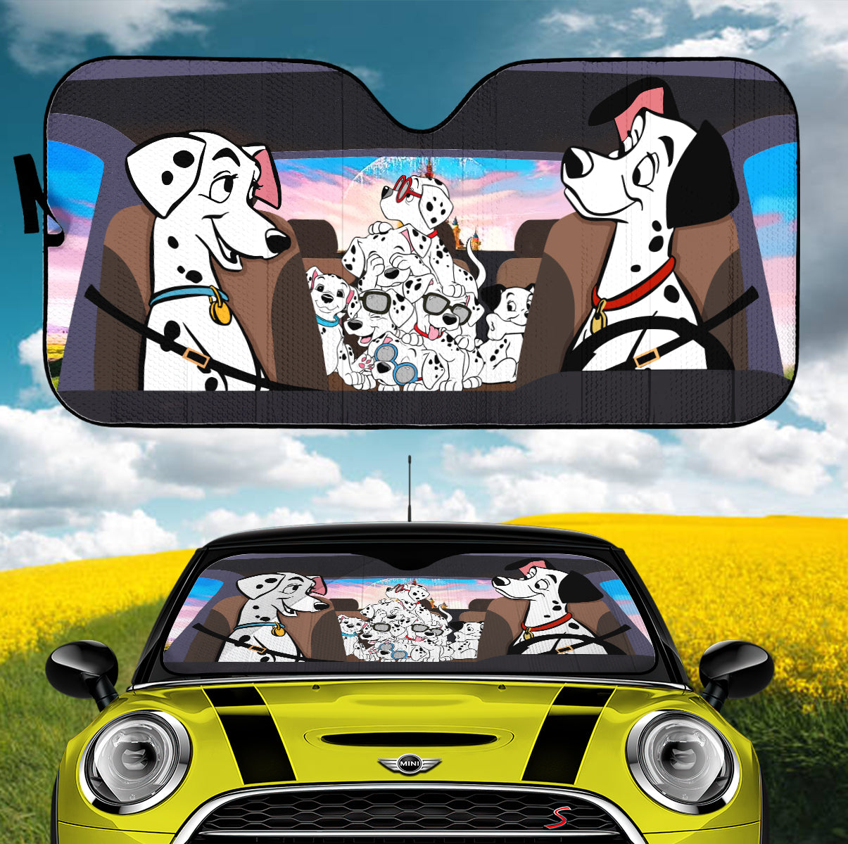 One Hundred and One Dalmatians Car Auto Sunshades Nearkii