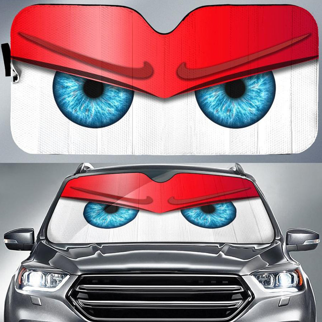 Red Funny Angry Cartoon Eyes Car Auto Sun Shades Windshield Accessories Decor Gift Nearkii