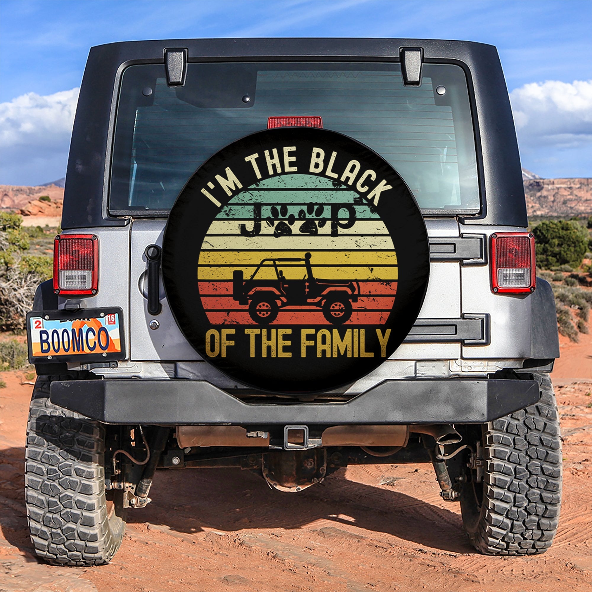 I Am The Black Jeep Of The Family Car Spare Tire Covers Gift For Campers Nearkii