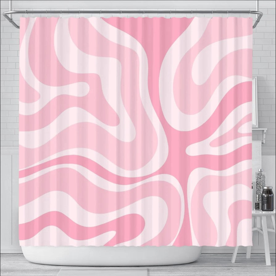 Pink Wave Shower Curtain