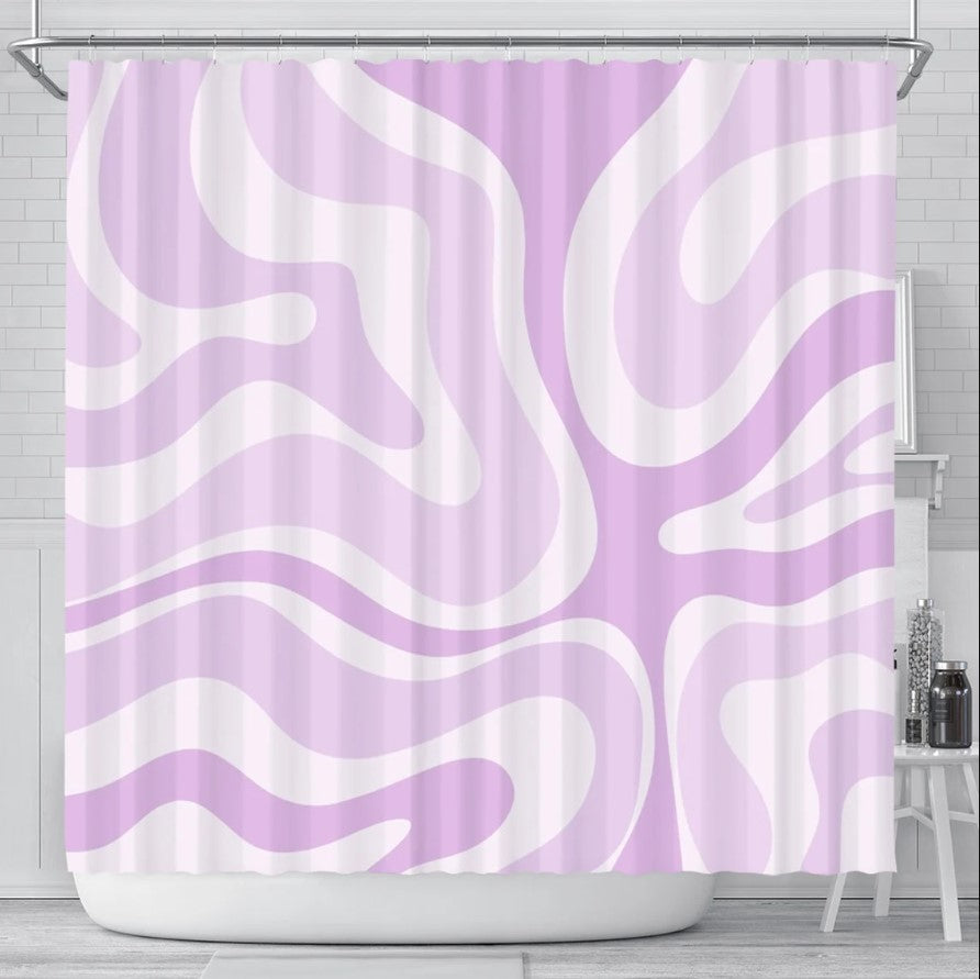 Purple Wave Shower Curtain