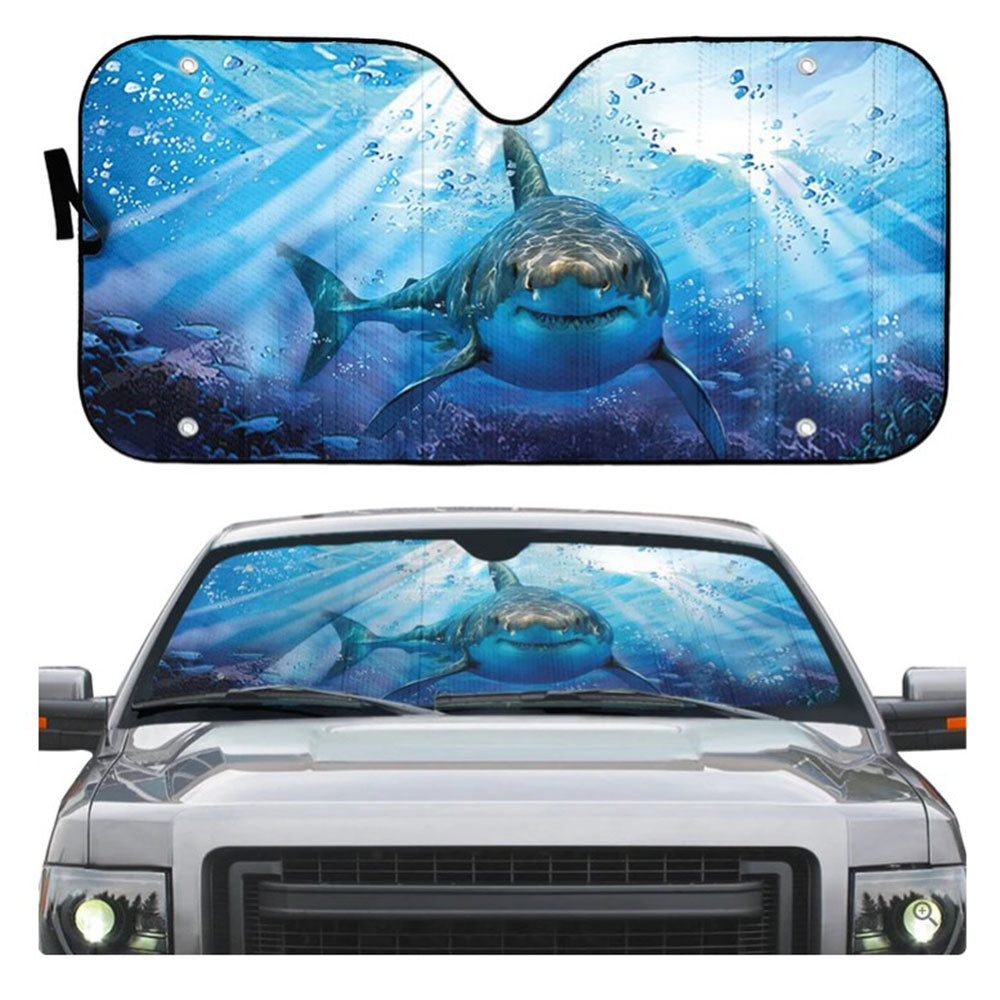 Great White Shark Custom Car Auto Sun Shades Windshield Accessories Decor Gift Nearkii